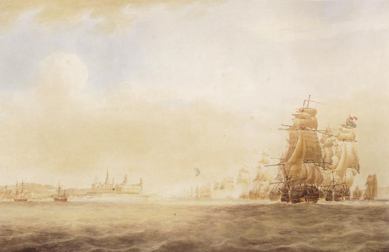 Nicholas Pocock The British Fleet oil painting image